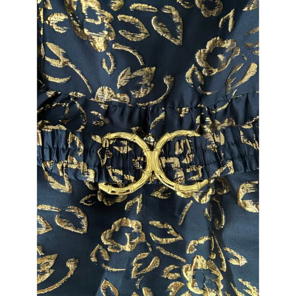 LILLY PULITZER KASSLYN DRESS Low
Tide Navy Gold Puff Floral Brocade SIZE 16 NWT - Picture 6 of 6